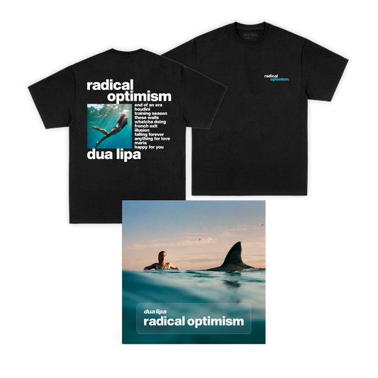 Radical Optimism | Breast Logo Black Tee with Choice of Format