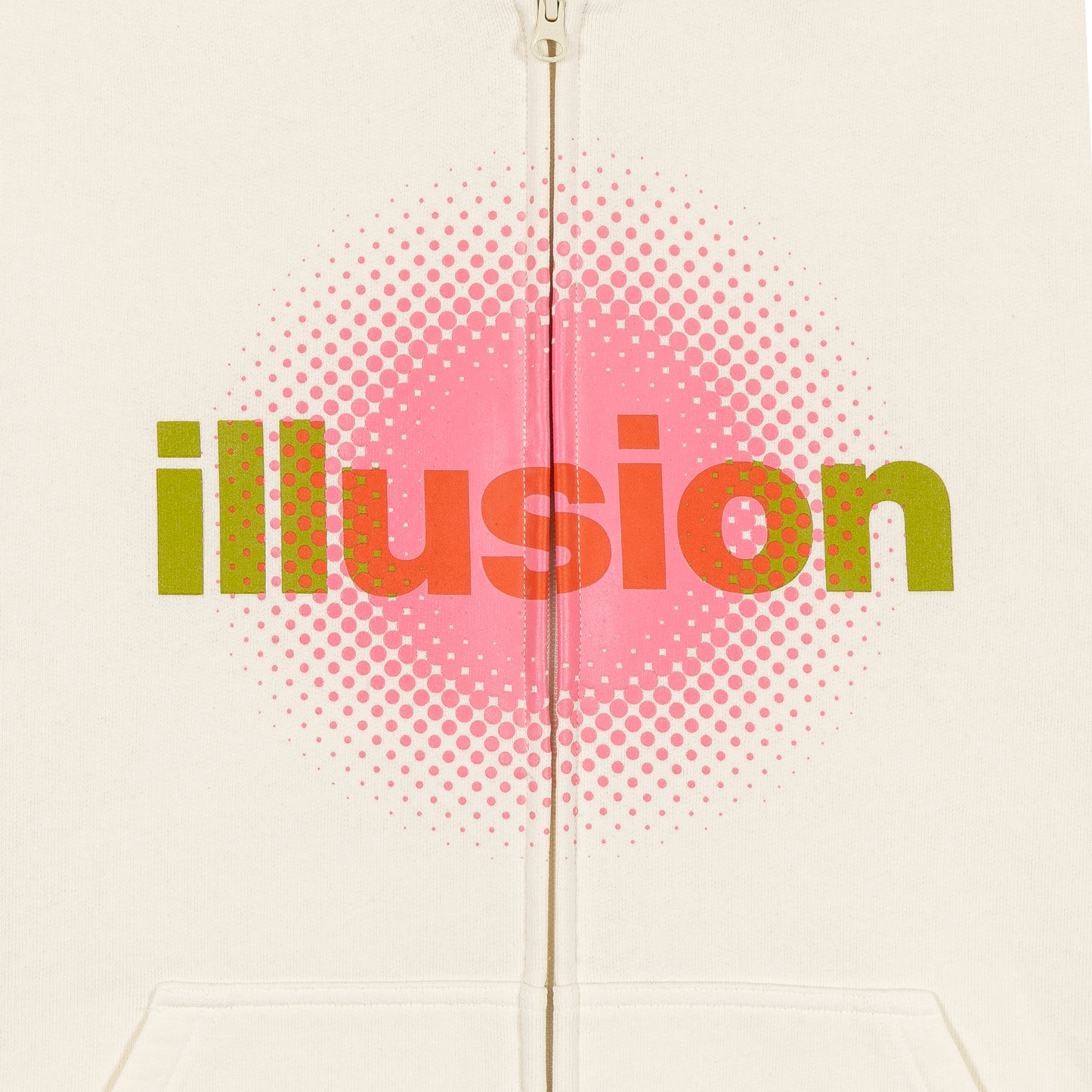 Illusion | Cream Zip Hoodie