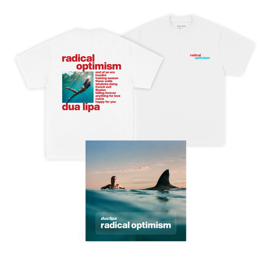 Radical Optimism | Breast Logo White Tee with Choice of Format